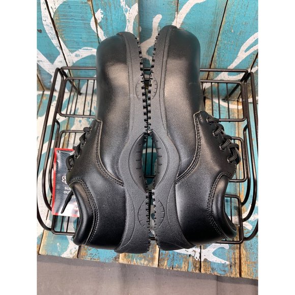 NWT MENS SLIPGRIPS STEEL TOE SLIP-RESISTANT OXFORD PROFESSIONAL SHOES - Picture 7 of 11